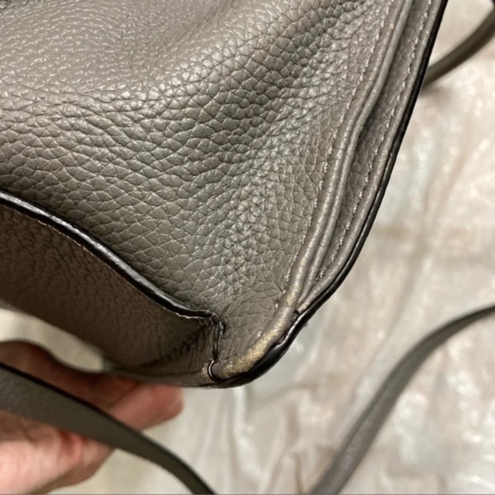 Kate Spade New York gray pebbled leather mulberry street lose satchel bag